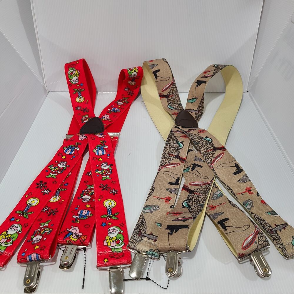 Suspender Store Christmas and Fish Suspenders 48 inch